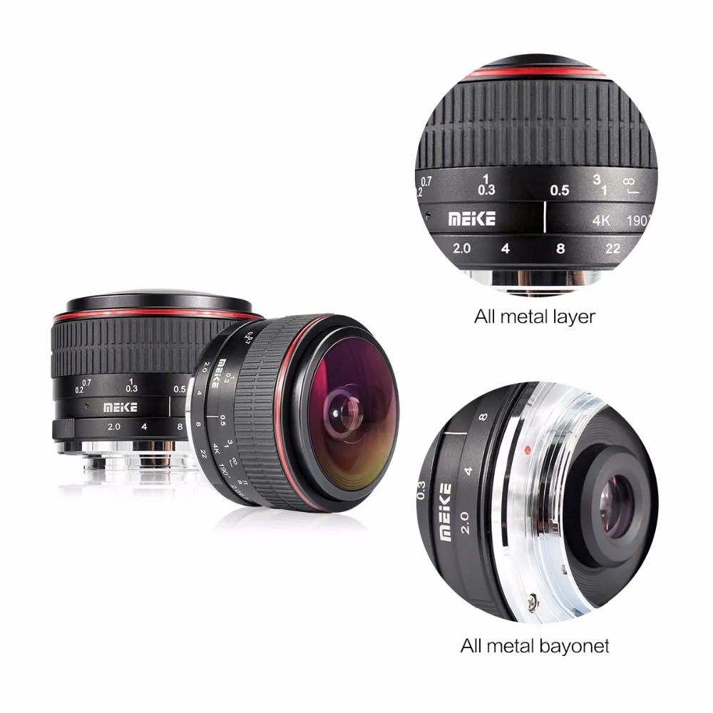 Объектив MEIKE MK-6.5mm F2.0 Fisheye для беззеркальной камеры Panasonic/Olympus MFT M4/3 | Электроника