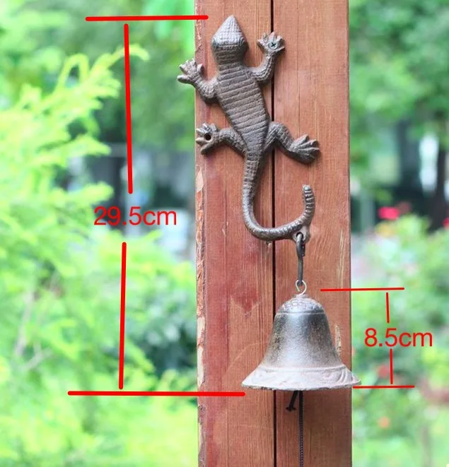 L:29.5cm Garden Ornament cast iron bell lizard Hook
L:29.5cm Garden Ornament cast iron bell lizard Hook