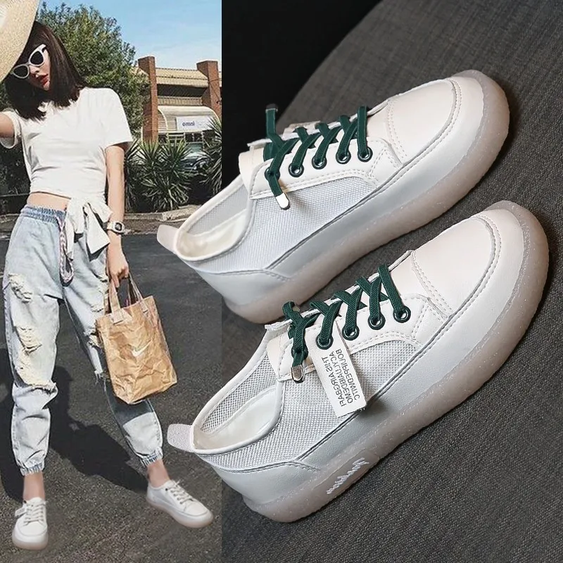 Women's Flat Shoes Net yarn Sneakers Woman Casual Shoe Cowhide Lerther Ladies White Platform Female Trainers Footwear
Women's Flat Shoes Net yarn Sneakers Woman Casual Shoe Cowhide Lerther Ladies White Platform Female Trainers Footwear