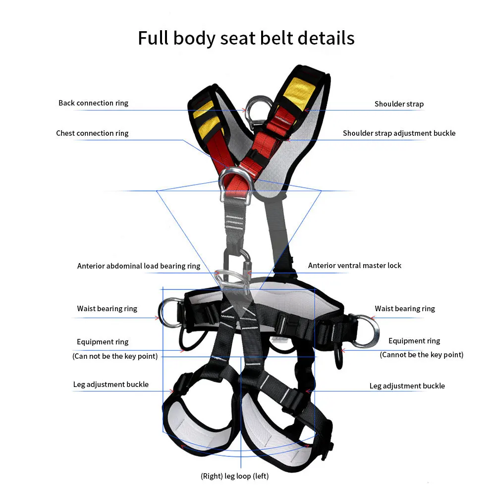 Outdoor Rock Mountain Climbing Aerial Work Rappelling Shoulder Safety Belt Harness Equip Half Body Waist Harness Aerial Survival
Outdoor Rock Mountain Climbing Aerial Work Rappelling Shoulder Safety Belt Harness Equip Half Body Waist Harness Aerial Survival