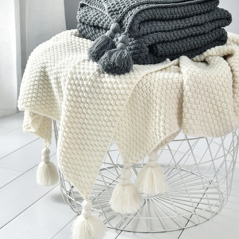 Thread Blanket with Tassel Solid Beige Grey Coffee Throw Blanket for Bed Sofa Home Textile Fashion Cape 130x170cmKnitted Blanket
Thread Blanket with Tassel Solid Beige Grey Coffee Throw Blanket for Bed Sofa Home Textile Fashion Cape 130x170cmKnitted Blanket