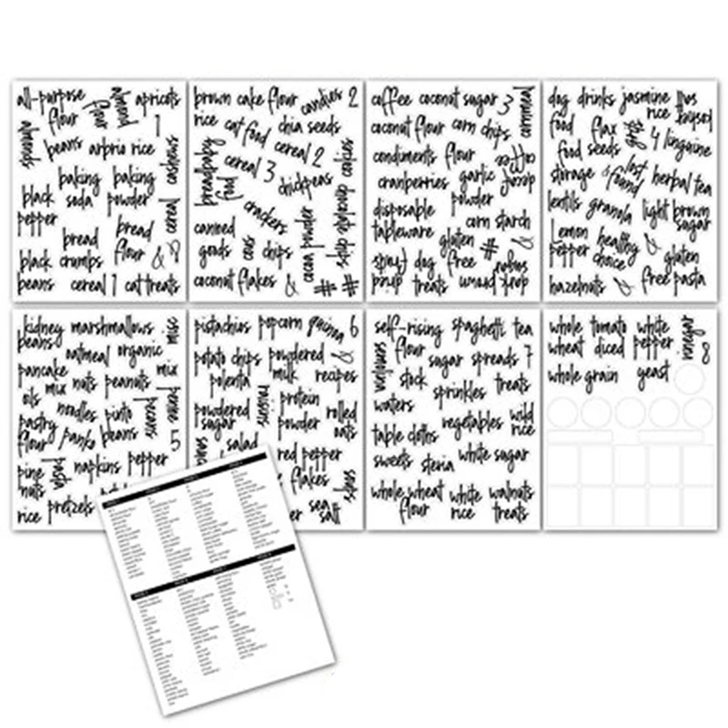 168PCS Pantry Label Printed Home Containers Jars Bottles Tags Waterproof Transparent Self-Adhesive Food Label Stickers
168PCS Pantry Label Printed Home Containers Jars Bottles Tags Waterproof Transparent Self-Adhesive Food Label Stickers