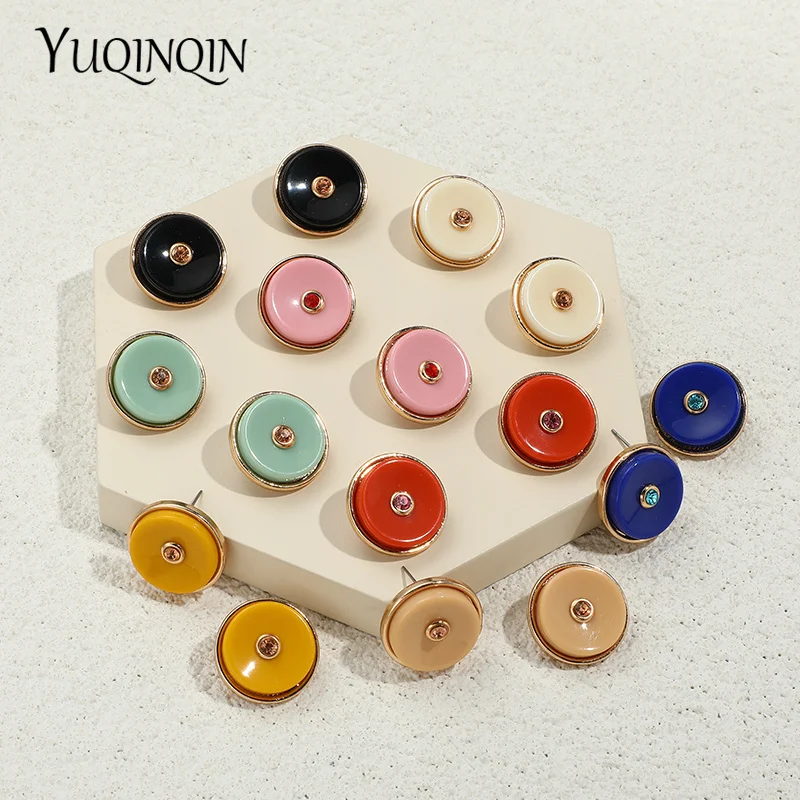 New Trend Big Round Stud Earrings For Women Girls Jewelry Cute Fashion Korean Earrings Female Colorful Elegant Earring Party
New Trend Big Round Stud Earrings For Women Girls Jewelry Cute Fashion Korean Earrings Female Colorful Elegant Earring Party