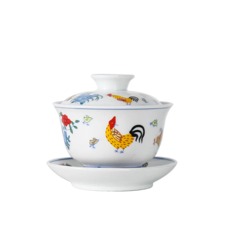 White Porcelain Gold Bowl Chicken Crock Cup Lid Bowl High White Ceramic Tea Set Chinese Style Bowl, Tea Cover
White Porcelain Gold Bowl Chicken Crock Cup Lid Bowl High White Ceramic Tea Set Chinese Style Bowl, Tea Cover