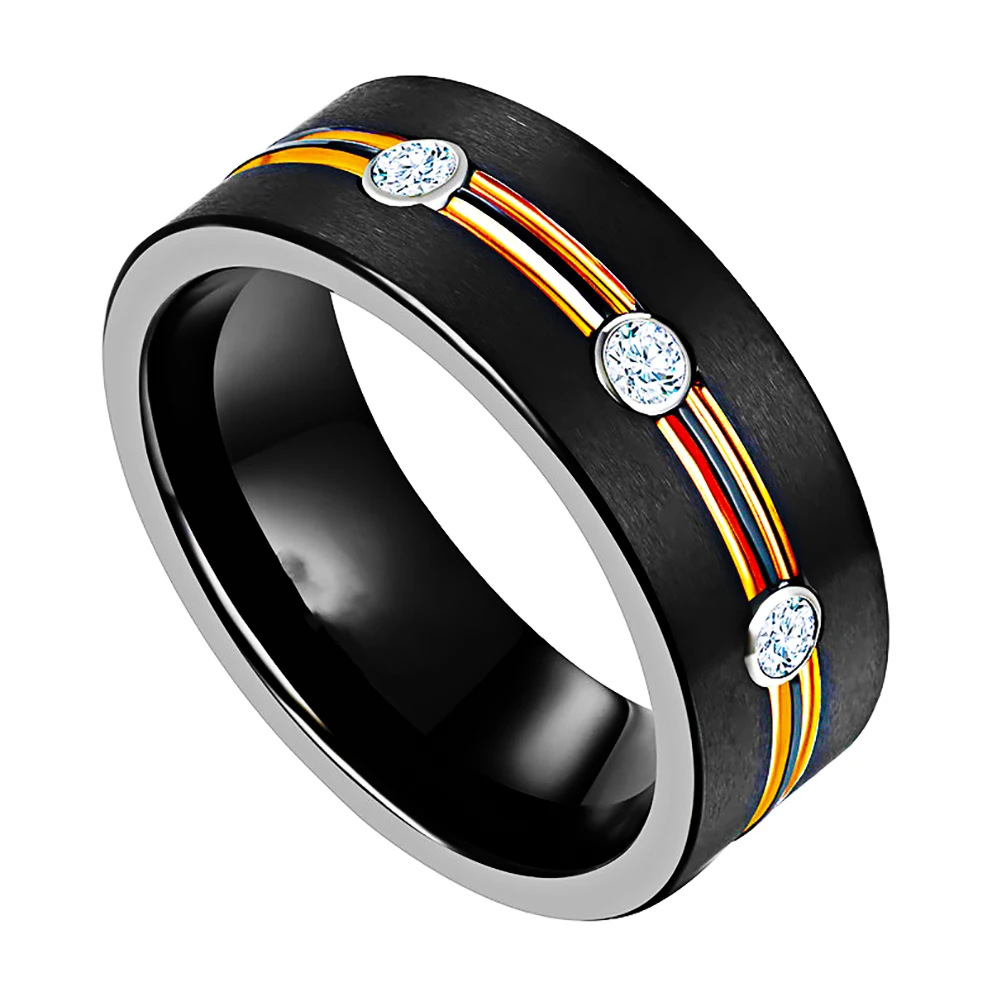 Popular 8 mm tungsten carbide steel mini dazzling diamond wholesal ring. The charm of men. Fashion trend engagement accessories.
Popular 8 mm tungsten carbide steel mini dazzling diamond wholesal ring. The charm of men. Fashion trend engagement accessories.