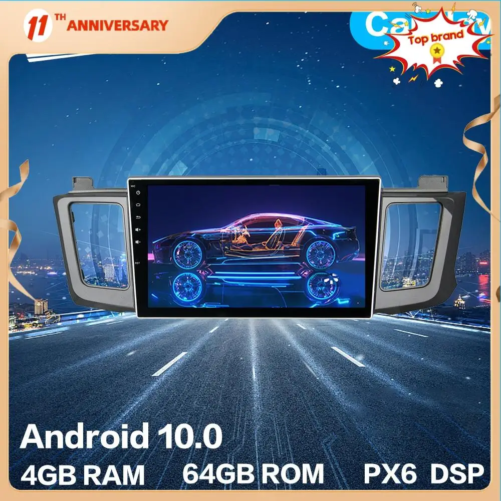 PX6 Android 10 4G + 64 ГБ Автомобильный радиоплеер GPS-навигация для TOYOTA RAV 4 2012 - 2015 HD мультимедийный DVD-плеер Tape DSP Carplay
PX6 Android 10 4G + 64 ГБ Автомобильный радиоплеер GPS-навигация для TOYOTA RAV 4 2012 - 2015 HD мультимедийный DVD-плеер Tape DSP Carplay