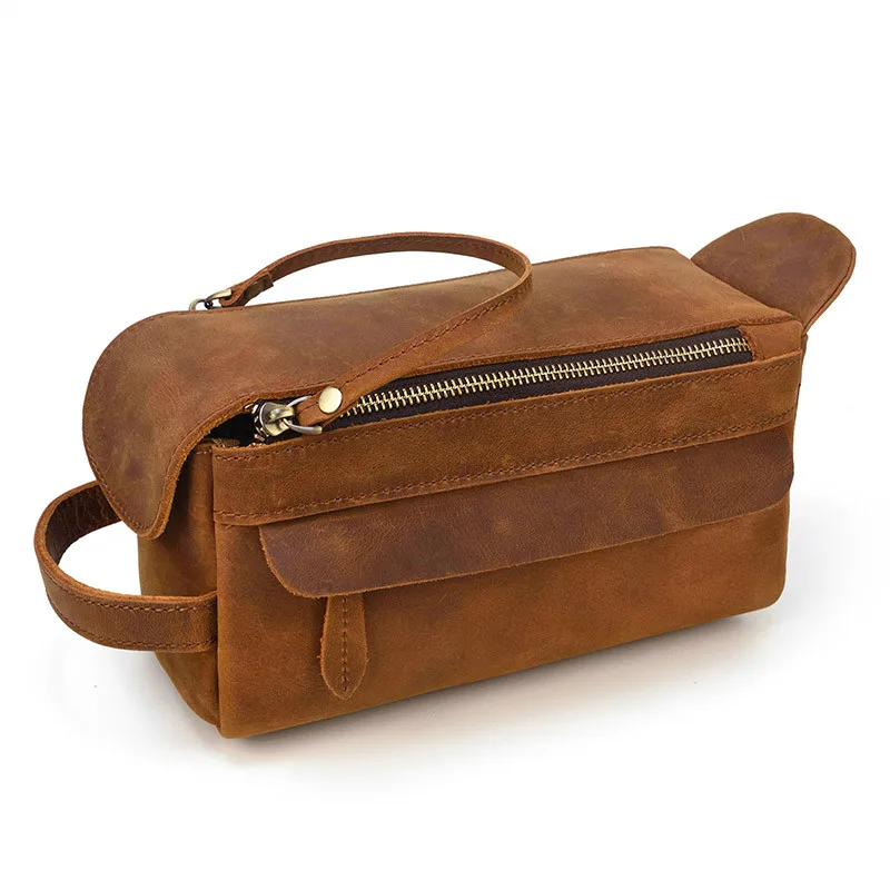 Hot 100% Genuine Leather Clutch Bag For Men Vintage Crazy Horse Leather Men Toiletry Bag Small Travel Bags Male Wash Bag Handbag
Hot 100% Genuine Leather Clutch Bag For Men Vintage Crazy Horse Leather Men Toiletry Bag Small Travel Bags Male Wash Bag Handbag