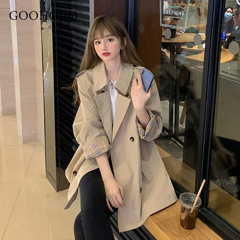 GOOHOJIO 2021 Spring Autumn temperament Chic women casual POLO collar rench for women fashionableTrench Mid-length coats women
GOOHOJIO 2021 Spring Autumn temperament Chic women casual POLO collar rench for women fashionableTrench Mid-length coats women