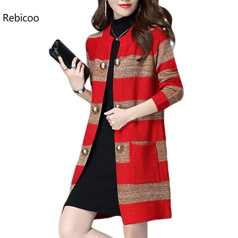 Женский кардиган с карманами, свободный двубортный тонкий свитер большого размера в Корейском стиле, весна-осень
Женский кардиган с карманами, свободный двубортный тонкий свитер большого размера в Корейском стиле, весна-осень