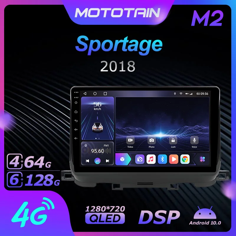 Mototain Autoradio automotive Radio 2 Din for Kia Sportage 2018 Android 10.0 Multimedia 4G LTE 6G Ram 128G Rom 1280*720 DSP
Mototain Autoradio automotive Radio 2 Din for Kia Sportage 2018 Android 10.0 Multimedia 4G LTE 6G Ram 128G Rom 1280*720 DSP