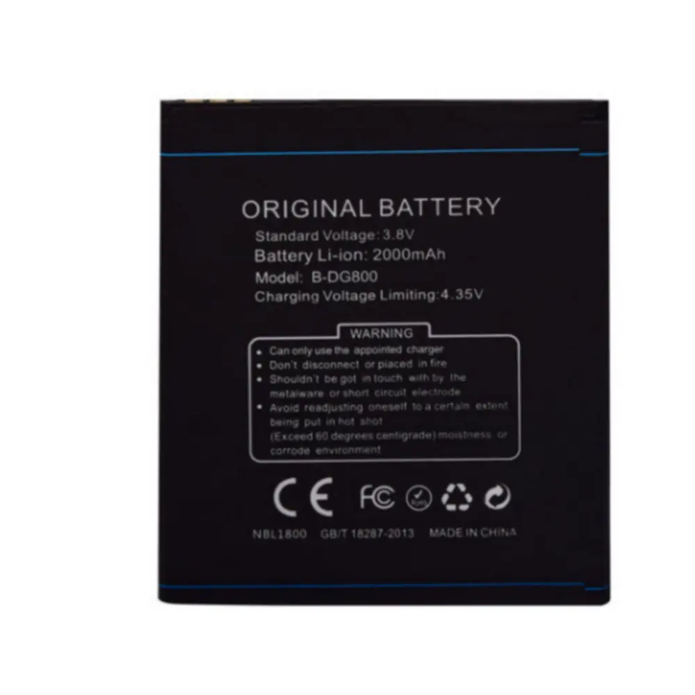 

High quality Replacement Battery Authentic DG800 B-DG800 2000mAh For Doogee VALENCIA B DG800 DG 800 Mobile phone