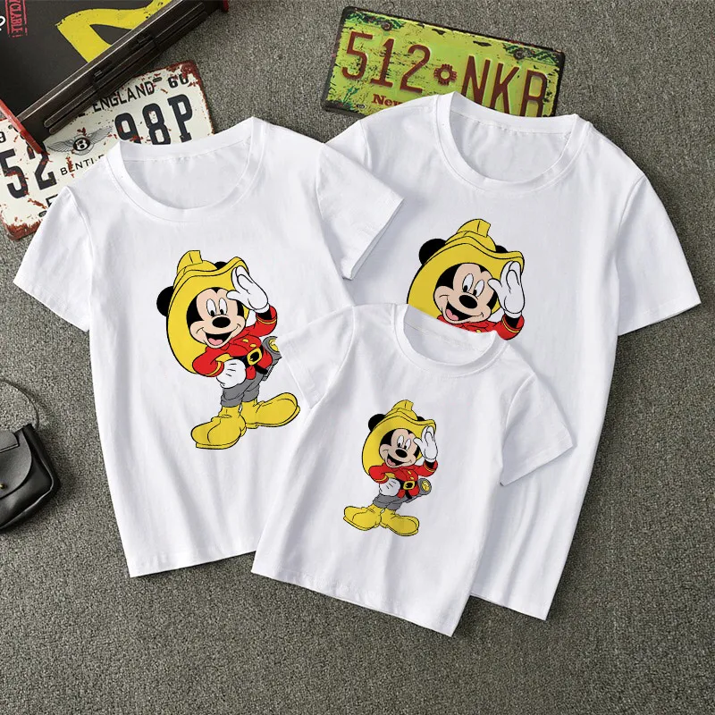 New Disney Family Matching Outfits Kawaii Mickey Mouse Print Tshirt Father Mother Kid Clothes Holiday Graphic Tee Baby White Top
New Disney Family Matching Outfits Kawaii Mickey Mouse Print Tshirt Father Mother Kid Clothes Holiday Graphic Tee Baby White Top