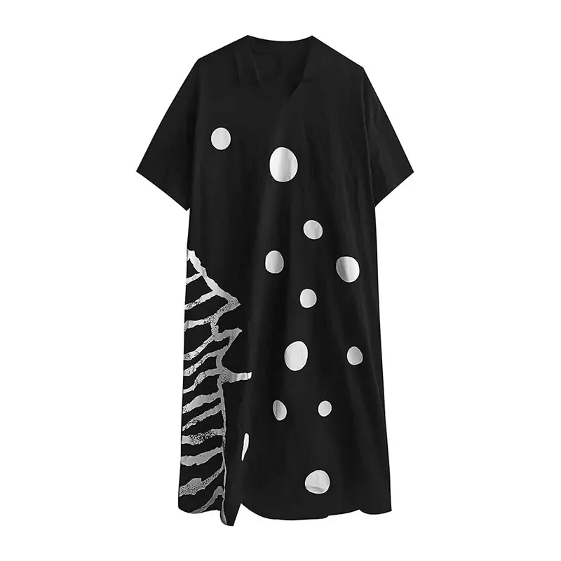 XITAO Fashion Large Size Dress Contrast Color Print Casual Loose V-neck Collar Loose Simplicity Summer New Women WMD1306
XITAO Fashion Large Size Dress Contrast Color Print Casual Loose V-neck Collar Loose Simplicity Summer New Women WMD1306