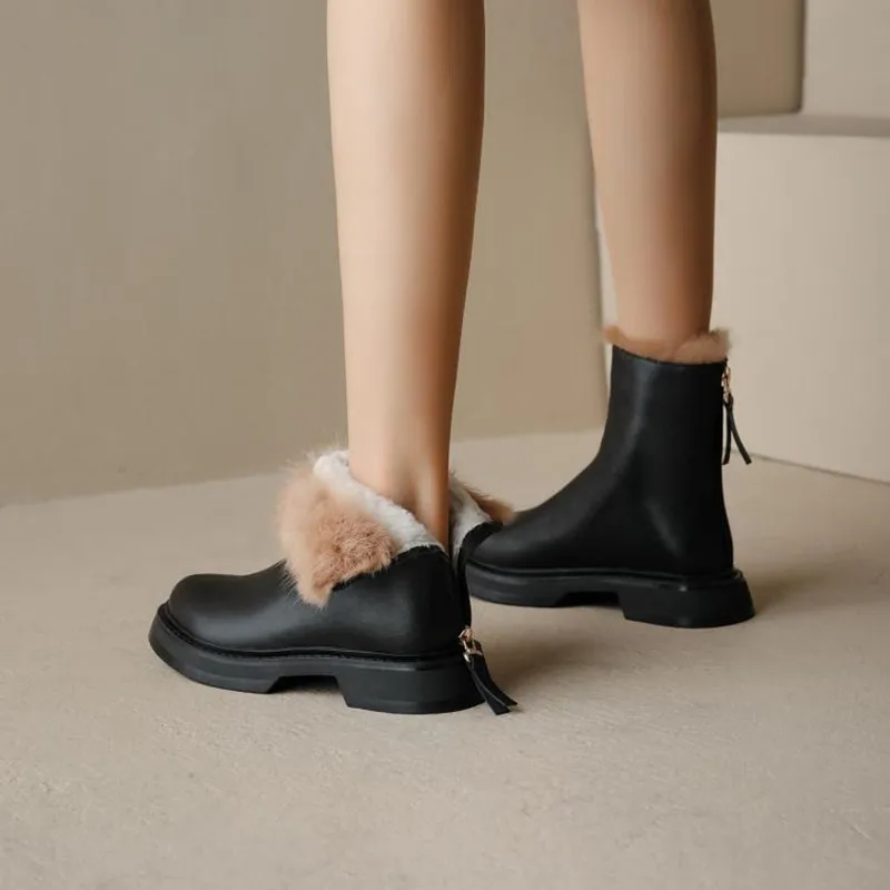 LeShion Of Chanmeb Warm Plush Fleece Lining Boots Woman Platform Round Toe Martins Natural Genuine Cow Leather Boots Black White
LeShion Of Chanmeb Warm Plush Fleece Lining Boots Woman Platform Round Toe Martins Natural Genuine Cow Leather Boots Black White