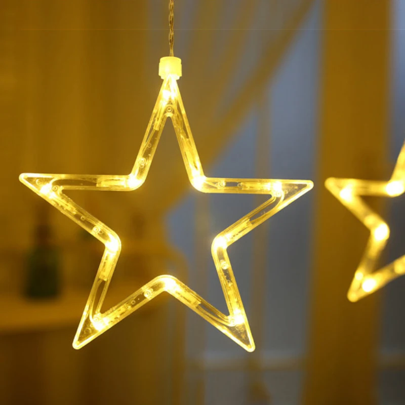 Festoon LED Light String Fairy Light Chain Holiday Lighting EU 2.5M Star Garland On The Window Christmas Wedding Decoration
Festoon LED Light String Fairy Light Chain Holiday Lighting EU 2.5M Star Garland On The Window Christmas Wedding Decoration
