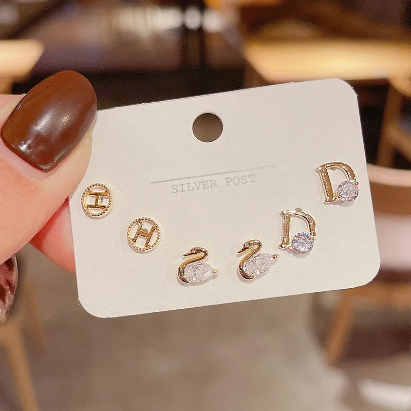 Earrings 2021 New Wave S925 Silver Needle Simple Female Small Earrings Japan and South Korea Temperament Joker Three-piece Suit
Earrings 2021 New Wave S925 Silver Needle Simple Female Small Earrings Japan and South Korea Temperament Joker Three-piece Suit
