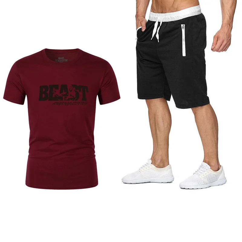 Men's Sets T Shirts+Shorts Men Brand Two Piece Suit Tracksuit Male Casual Tshirts Workout Fitness Sets Jogger Suits for Men 2021
Men's Sets T Shirts+Shorts Men Brand Two Piece Suit Tracksuit Male Casual Tshirts Workout Fitness Sets Jogger Suits for Men 2021