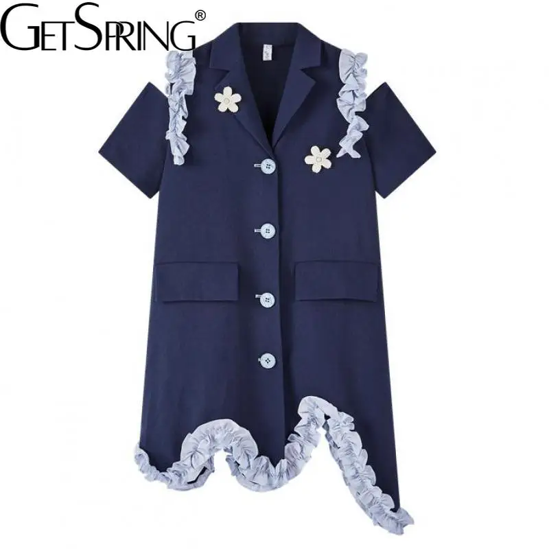 Женское асимметричное платье-блейзер Getspring, ажурное свободное повседневное длинное платье-блейзер с перламутровыми оборками в стиле пэчво...
Женское асимметричное платье-блейзер Getspring, ажурное свободное повседневное длинное платье-блейзер с перламутровыми оборками в стиле пэчво...