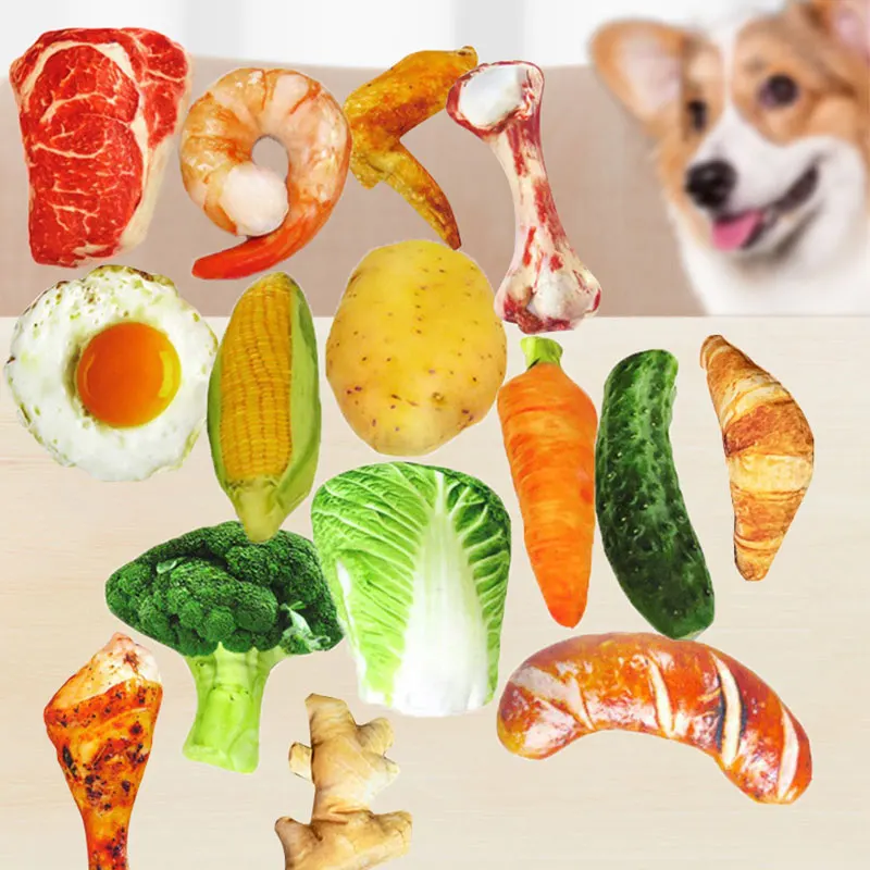 3D Simulation Chicken Leg Fruit Animals Dog Toys Stuffed Squeaking Pet Toy Plush Puzzle for Dogs Cat Chew Squeaker Squeaky Toy
3D Simulation Chicken Leg Fruit Animals Dog Toys Stuffed Squeaking Pet Toy Plush Puzzle for Dogs Cat Chew Squeaker Squeaky Toy