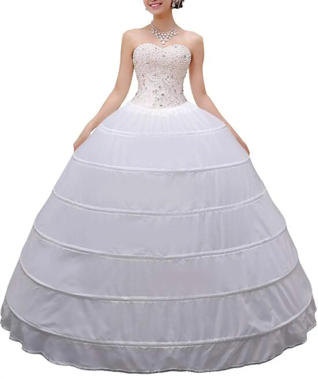 Women Crinoline Petticoat A-line 6 Hoop Skirt Slips Long Underskirt for Wedding Bridal Dress Ball Gown White 2022
Women Crinoline Petticoat A-line 6 Hoop Skirt Slips Long Underskirt for Wedding Bridal Dress Ball Gown White 2022