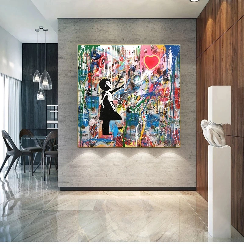 Street Graffiti Canvas Poster Wall Art Banksy Art Pop Art Canvas Painting Cuadros Posters Wall Art for Living Room Home Decor
Street Graffiti Canvas Poster Wall Art Banksy Art Pop Art Canvas Painting Cuadros Posters Wall Art for Living Room Home Decor