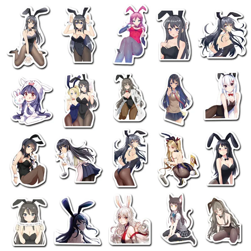 10 Вт 30 50 шт. аниме сексуальный хентай Waifu с изображением кролика Банни Для девочек