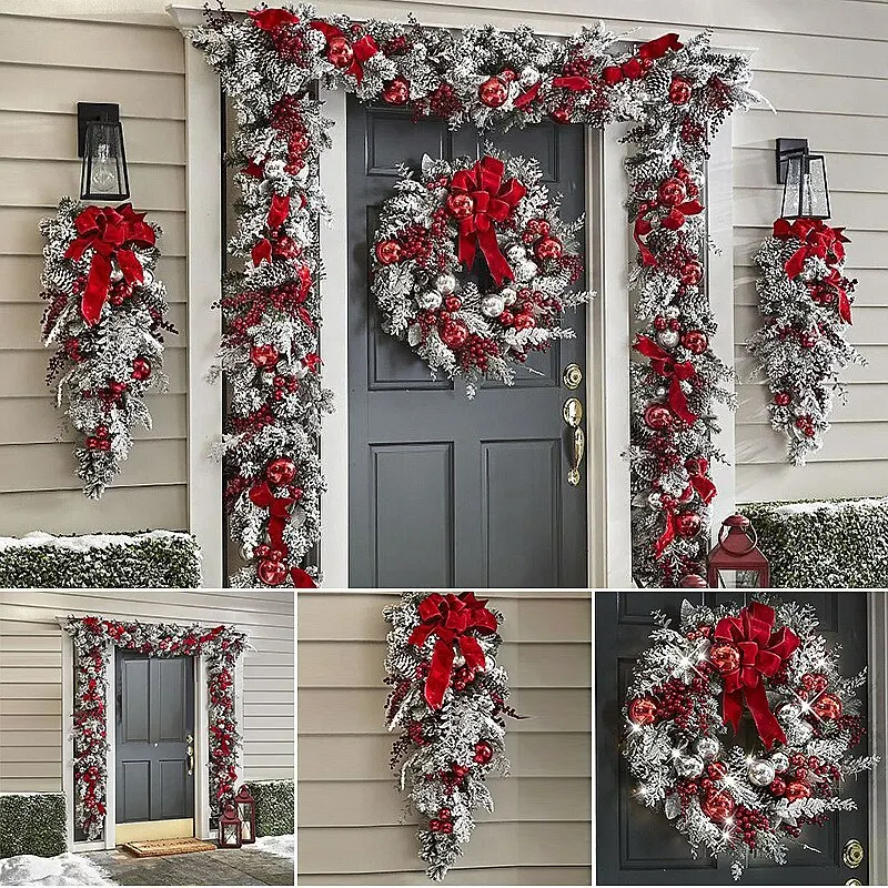 20*30cm The Cordless Prelit Red And White Holiday Trim Front Door Wreath Christmas Wedding Party Decoration Xmas Decor 2022
20*30cm The Cordless Prelit Red And White Holiday Trim Front Door Wreath Christmas Wedding Party Decoration Xmas Decor 2022