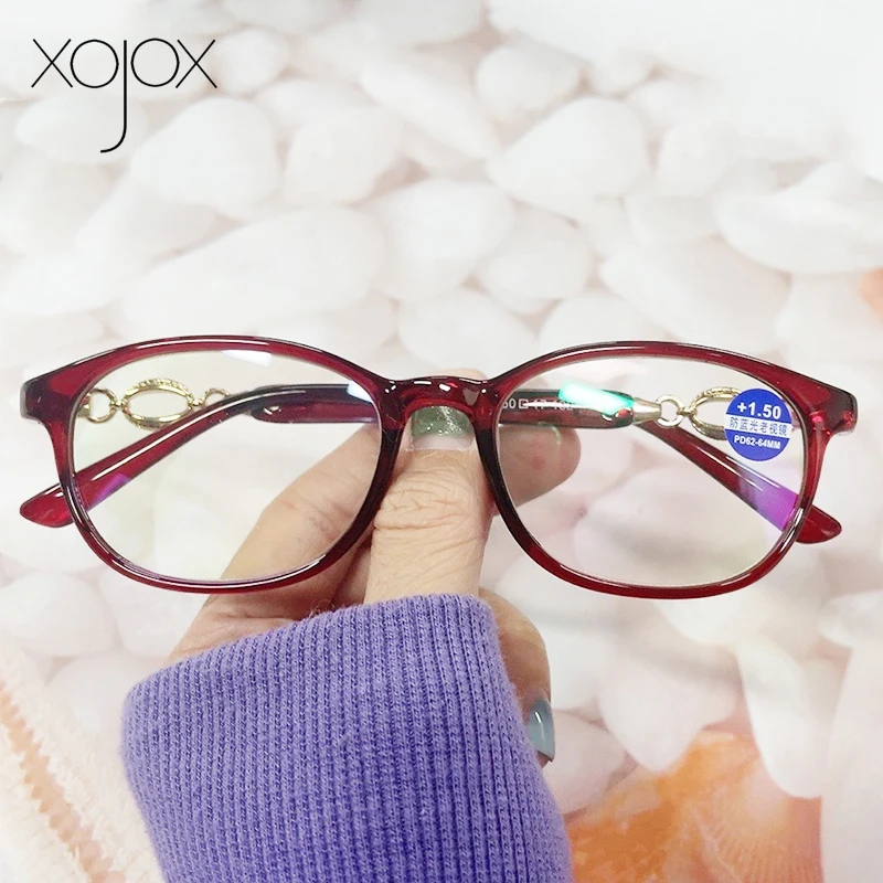 Очки для чтения XojoX женские с защитой от сисветильник, аксессуар для работы за компьютером при дальнозоркости, для пресбиопии, + 1,0, 1,5, 2,5, 3,5, 4,0 
Очки для чтения XojoX женские с защитой от сисветильник, аксессуар для работы за компьютером при дальнозоркости, для пресбиопии, + 1,0, 1,5, 2,5, 3,5, 4,0