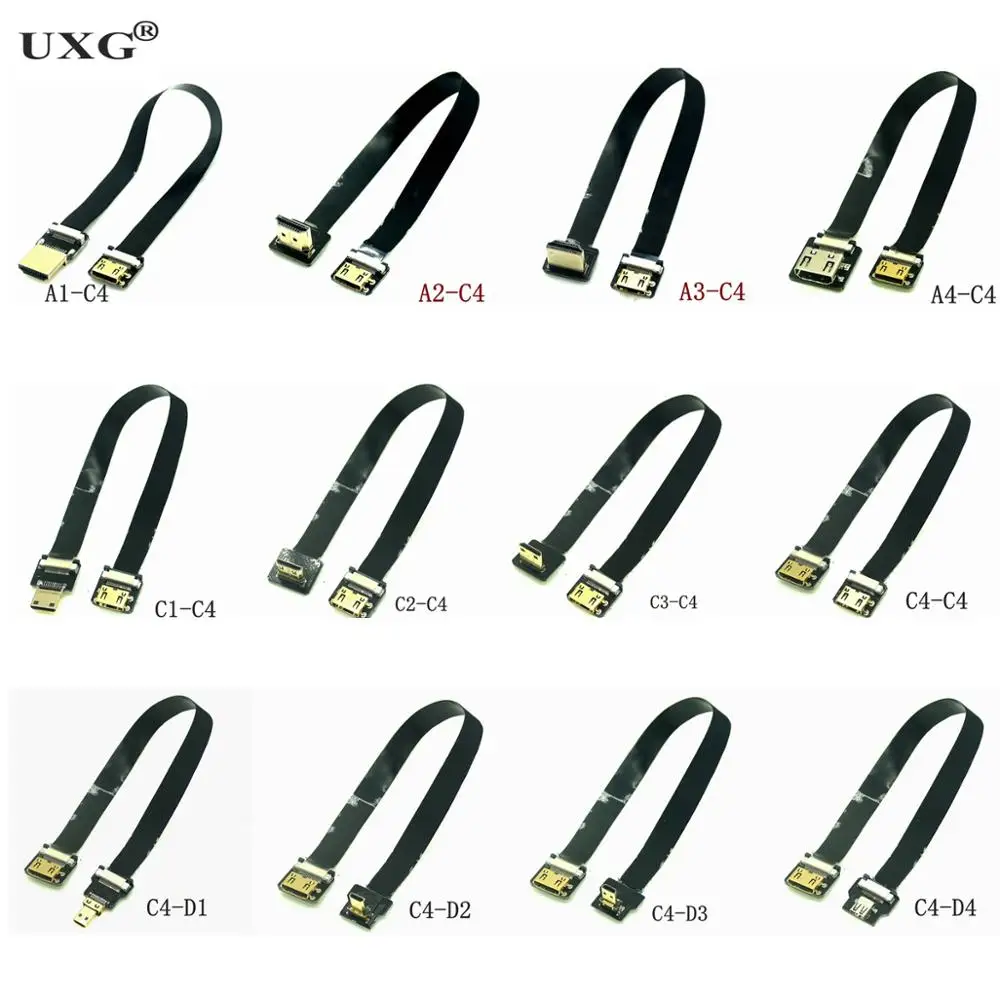 FPV HD-female To HD-male 90 Degree UP Down Adapter FPC Ribbon Flat TV Camera HDMI-compatible Cable Pitch 20pin Plug Connector
FPV HD-female To HD-male 90 Degree UP Down Adapter FPC Ribbon Flat TV Camera HDMI-compatible Cable Pitch 20pin Plug Connector