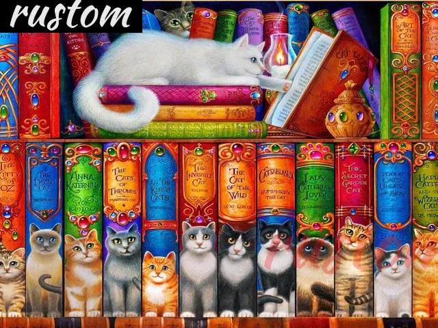 5D DIY Diamond Embroidery Animal Cat Book Diamond Painting Full Square Cross Stitch Kits Mosaic Art Picture of Rhinestones Decor
5D DIY Diamond Embroidery Animal Cat Book Diamond Painting Full Square Cross Stitch Kits Mosaic Art Picture of Rhinestones Decor