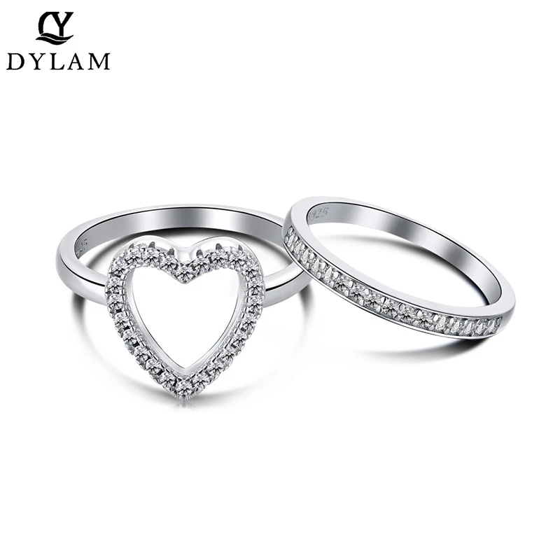 DYLAM Simple 5A Zircon Silver 925 Diamond Set Ring For Women Hollow Out A Heart The Wedding Party Birthday Gift
DYLAM Simple 5A Zircon Silver 925 Diamond Set Ring For Women Hollow Out A Heart The Wedding Party Birthday Gift