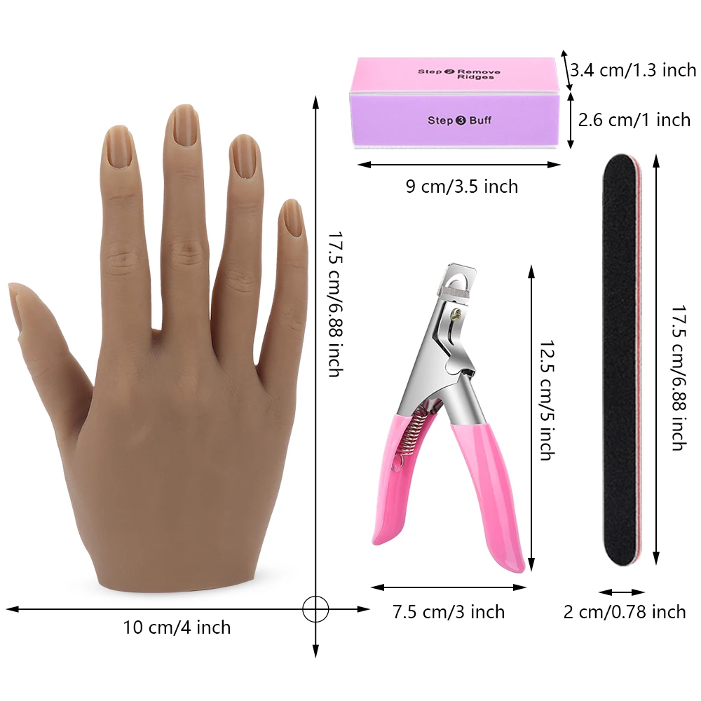 Silicone Flexible Fingers Display Stand Nail Art Practice Finger Training Tool Display Model + Nail Tips DIY Manicure Tools
Silicone Flexible Fingers Display Stand Nail Art Practice Finger Training Tool Display Model + Nail Tips DIY Manicure Tools