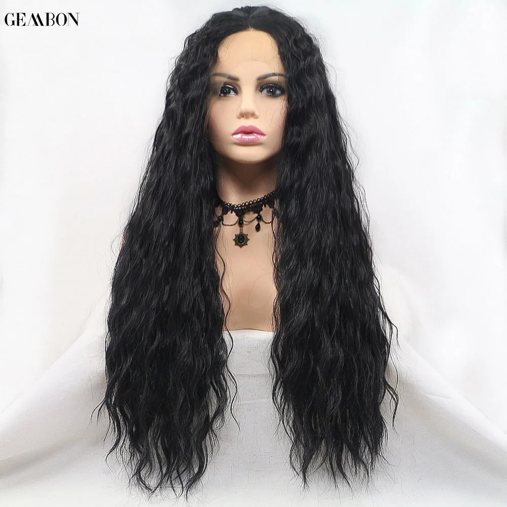 Long Synthetic Lace Front Wig For Women Middle Part Long Soft Black Wig Afro Kinky Curly Wigs Heat Resistant Fiber Hair GEMBON
Long Synthetic Lace Front Wig For Women Middle Part Long Soft Black Wig Afro Kinky Curly Wigs Heat Resistant Fiber Hair GEMBON