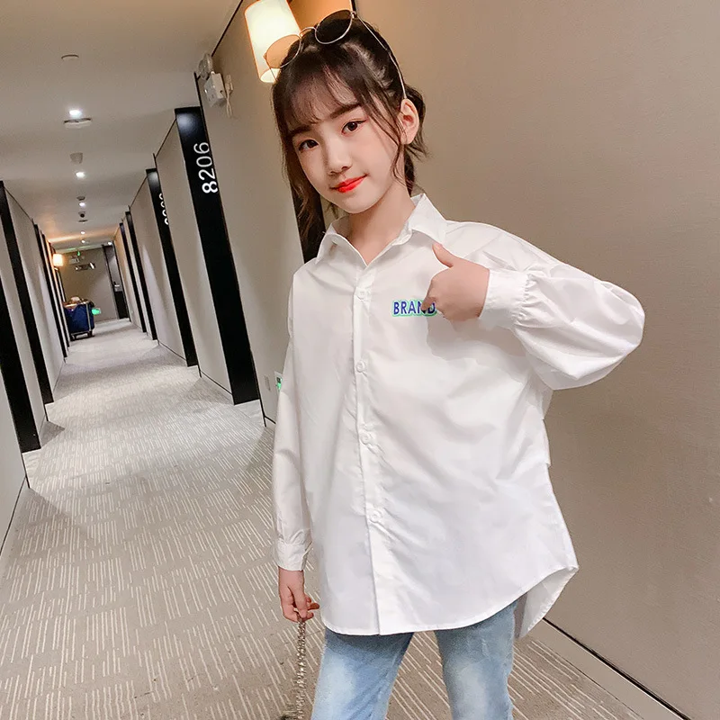 Beautiful Children Clothes Spring Summer Girls White Blouses Letter Shirts Kids Teenagers Outwear Breathable High Quality
Beautiful Children Clothes Spring Summer Girls White Blouses Letter Shirts Kids Teenagers Outwear Breathable High Quality