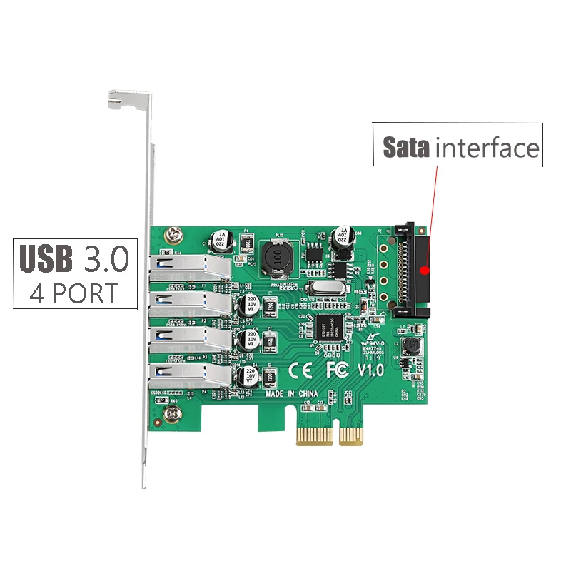 SATA Power PCI Express card new and high quality Pci-e USB 3.0 Expansion Card 4-port interface 5Gbps Chipset NEC D720201 adapter
SATA Power PCI Express card new and high quality Pci-e USB 3.0 Expansion Card 4-port interface 5Gbps Chipset NEC D720201 adapter
