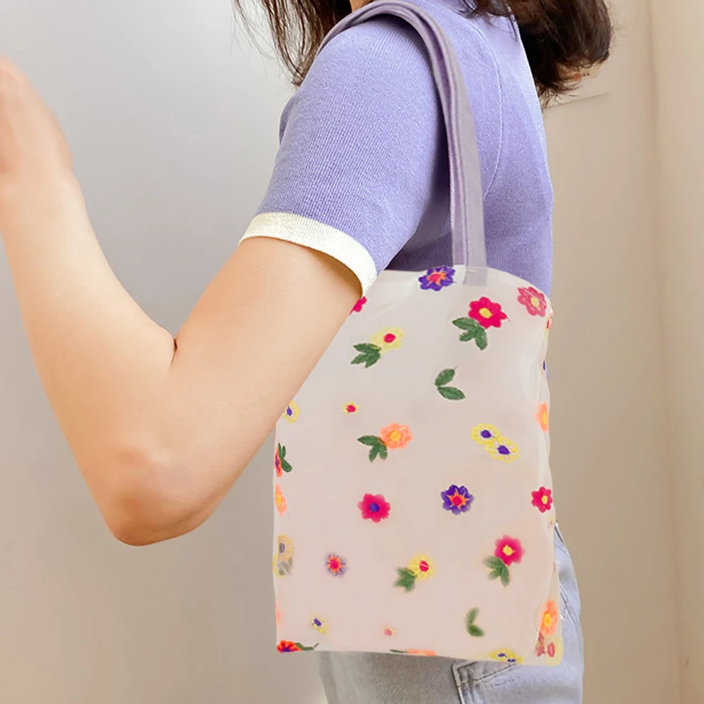 Women Organza Flower Handbag Practical Classic Texture Creative Chic Mesh Transparent Totes Female Travel Beach Bags
Women Organza Flower Handbag Practical Classic Texture Creative Chic Mesh Transparent Totes Female Travel Beach Bags