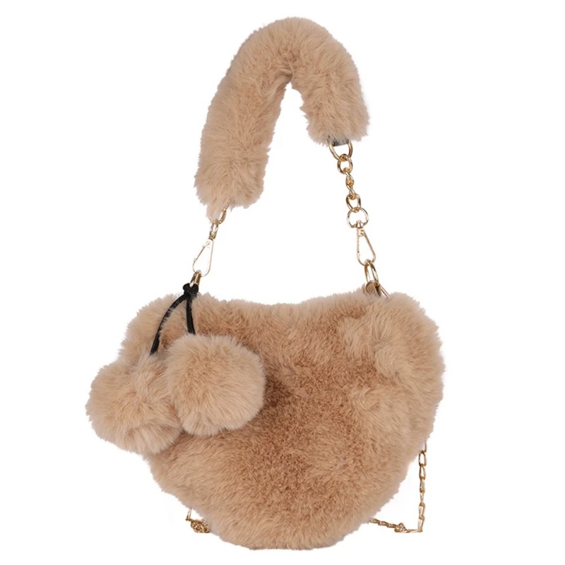 Women Heart Shape Faux Fur Top-handle Bag Purse Crossbody Shoulder Bags 
Women Heart Shape Faux Fur Top-handle Bag Purse Crossbody Shoulder Bags