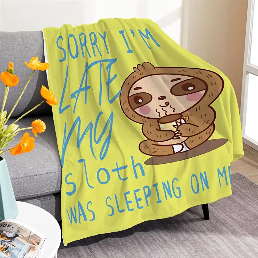 Padumuttara Sorry I'm Late My Sloth was Sleeping On Me Flannel Blanket Throw Lightweight Super Soft Cozy Luxury Bed Blanket
Padumuttara Sorry I'm Late My Sloth was Sleeping On Me Flannel Blanket Throw Lightweight Super Soft Cozy Luxury Bed Blanket