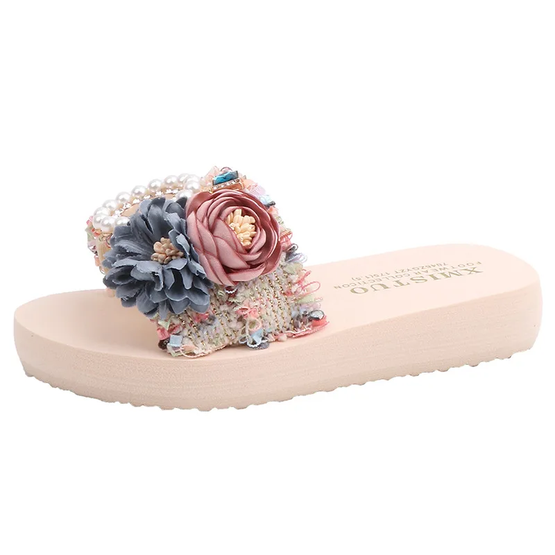 Women Flats Slippers Summer Casual Flip Flops Flowers Pearl Woman Flat Shoes 35-42 plus size Comfortable Female Beach Sandals
Women Flats Slippers Summer Casual Flip Flops Flowers Pearl Woman Flat Shoes 35-42 plus size Comfortable Female Beach Sandals