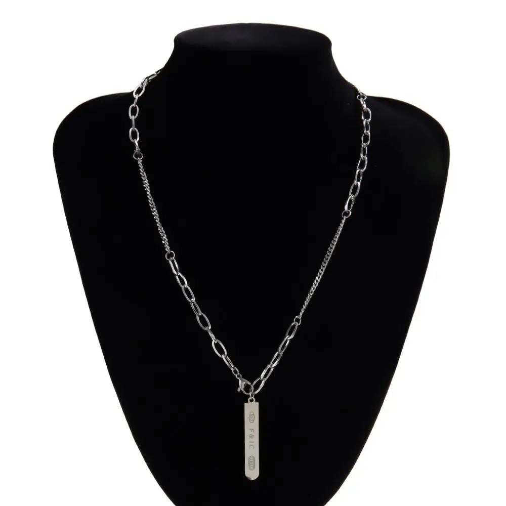 SHIXIN Minimalist Stainless Steel Chain Necklace With Stick Pendant Necklace for Women/Men Fashion Korean Necklaces Neck Jewelry
SHIXIN Minimalist Stainless Steel Chain Necklace With Stick Pendant Necklace for Women/Men Fashion Korean Necklaces Neck Jewelry