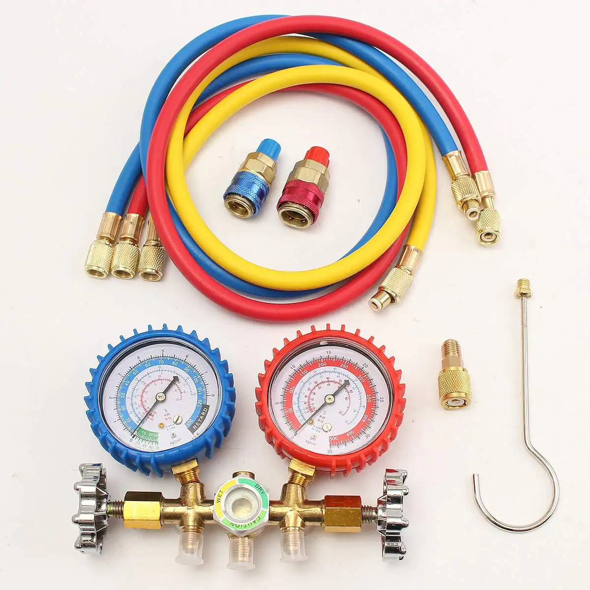 Portable Manifold Gauge Set Air Conditioning Lightweight Test Diagnostic Repair Tools Kit for R134A R12 R22 R502 Refrigerant
Portable Manifold Gauge Set Air Conditioning Lightweight Test Diagnostic Repair Tools Kit for R134A R12 R22 R502 Refrigerant