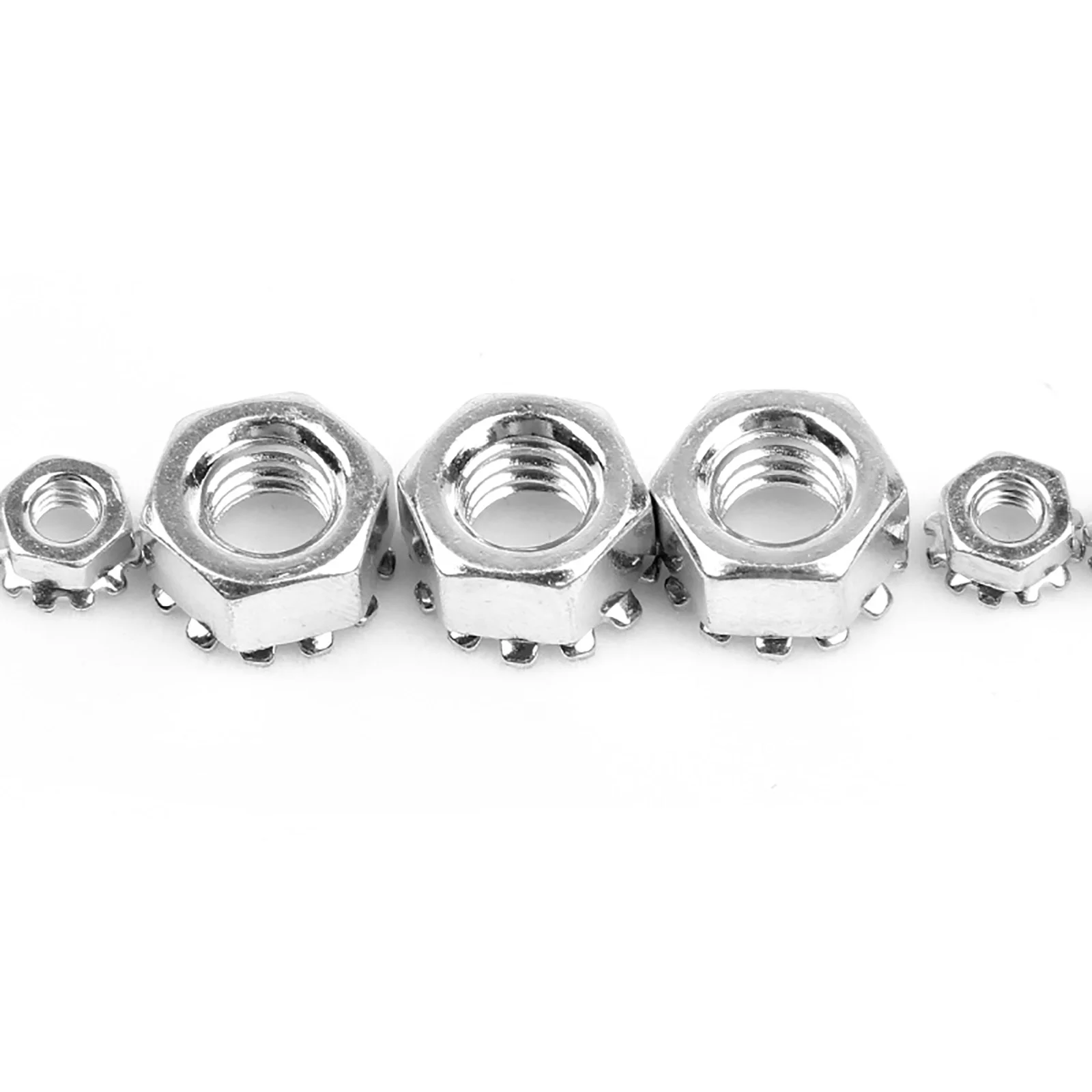 A2 304 Stainless Steel K Nuts M3 M4 M5 M6 M8 Hex Toothed Serrated Washer Gasket K Type Lock Nut
A2 304 Stainless Steel K Nuts M3 M4 M5 M6 M8 Hex Toothed Serrated Washer Gasket K Type Lock Nut