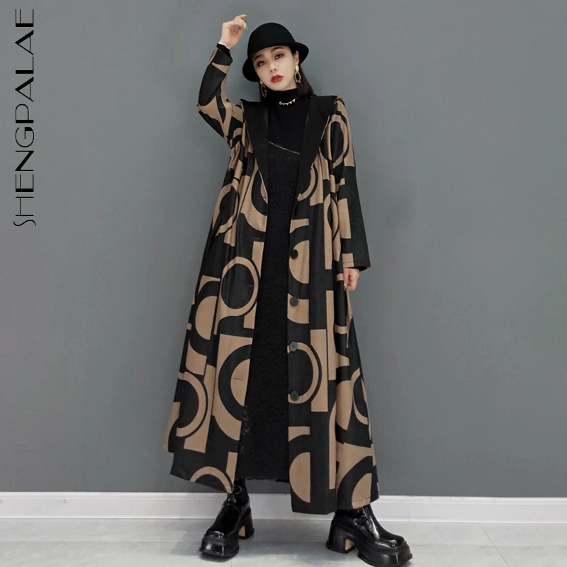 SHENGPALAE Fashion Printed Trench Coat Women's Autumn 2021 New Hooded Loose Single Breasted Long Sleeve Windbreaker Female Tide
SHENGPALAE Fashion Printed Trench Coat Women's Autumn 2021 New Hooded Loose Single Breasted Long Sleeve Windbreaker Female Tide