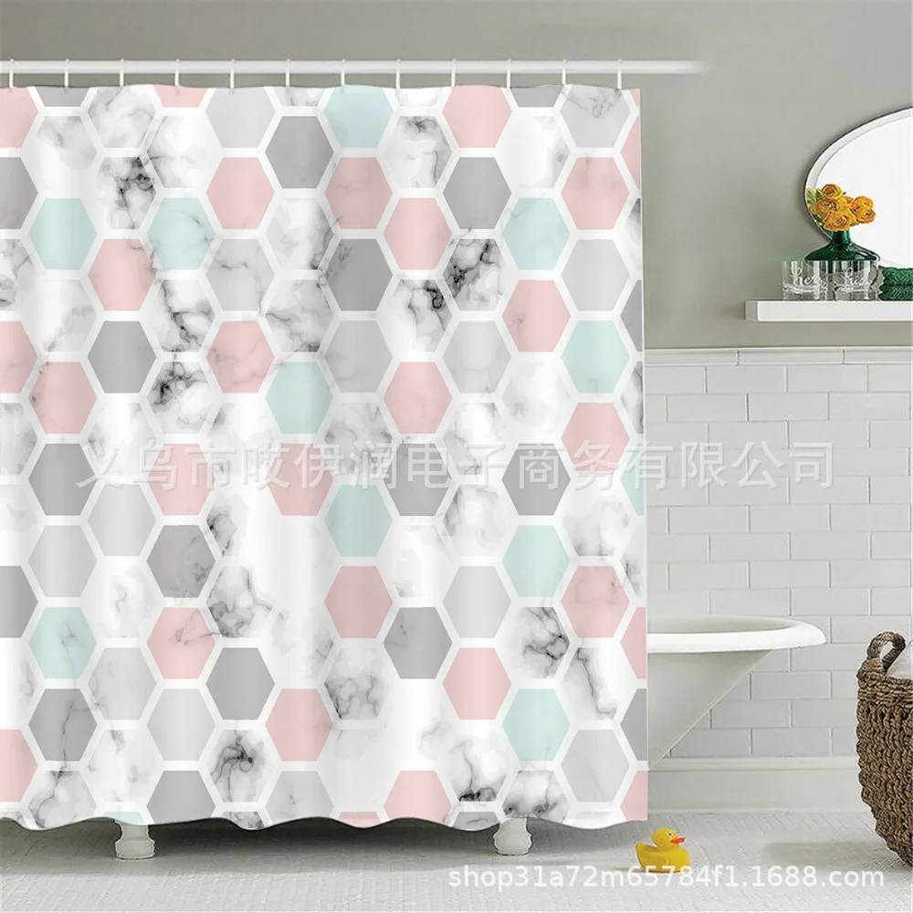 Waterproof Polyester Shower Curtain Thicken Anti-mildew Marbling Curtains for Bathroom Shower Cortina Ducha Home Garden BE50HG
Waterproof Polyester Shower Curtain Thicken Anti-mildew Marbling Curtains for Bathroom Shower Cortina Ducha Home Garden BE50HG