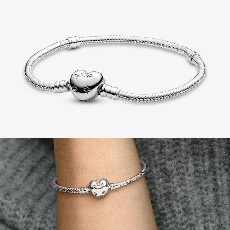 Hot 925 Sterling Silver Classic Heart Button Original Women's Pan Bracelet Fit Original Pandora Bead Pendant Jewelry
Hot 925 Sterling Silver Classic Heart Button Original Women's Pan Bracelet Fit Original Pandora Bead Pendant Jewelry