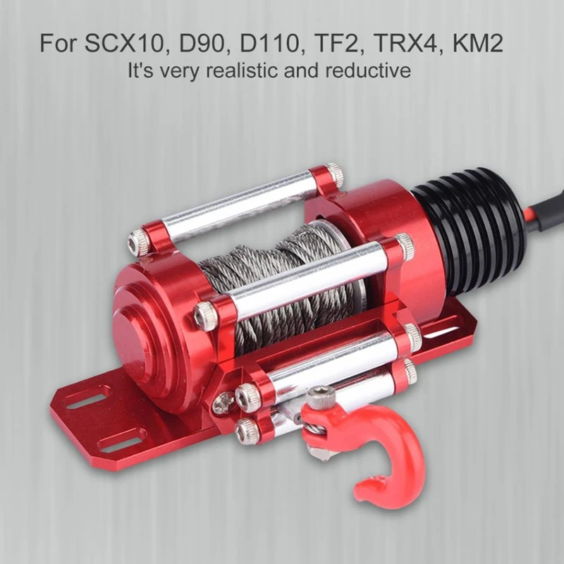 1:10 RC Crawler Climbing Cars Electric Metal Winch Nylon Capstan for SCX10 D90 D110 TF2 KM2 CNC Machining RC Accessories
1:10 RC Crawler Climbing Cars Electric Metal Winch Nylon Capstan for SCX10 D90 D110 TF2 KM2 CNC Machining RC Accessories