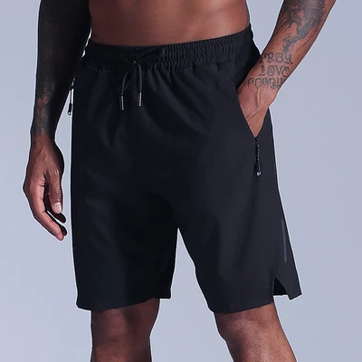 Men Running Shorts with zipper pocket Summer Quick Dry Fitness Bodybuilding Sweatpants Gym Sport Training Short Pants | Спорт и