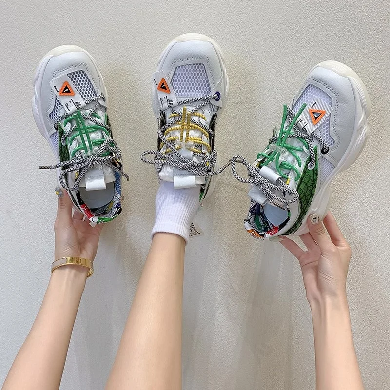Chunky Sneakers Woman Shoes Charming Breathable Multicolor Dad Soles Ladies Gradient Casual Platform Footwear 2021 Cool
Chunky Sneakers Woman Shoes Charming Breathable Multicolor Dad Soles Ladies Gradient Casual Platform Footwear 2021 Cool
