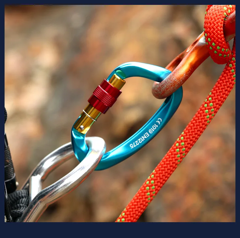 25KN Mountaineering Cavern Rock Climbing Carabiner D-shaped Safety Main Screw Lock Climbing Ladder Equipment Safety Lock
25KN Mountaineering Cavern Rock Climbing Carabiner D-shaped Safety Main Screw Lock Climbing Ladder Equipment Safety Lock