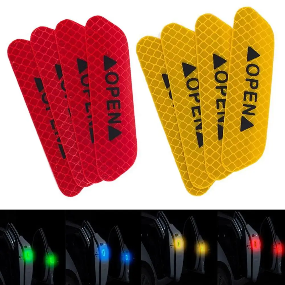 4Pcs/set Car Door Stickers Universal Safety Warning Mark OPEN High Reflective Tape Motorcycle Bike Helmet Sticker
4Pcs/set Car Door Stickers Universal Safety Warning Mark OPEN High Reflective Tape Motorcycle Bike Helmet Sticker